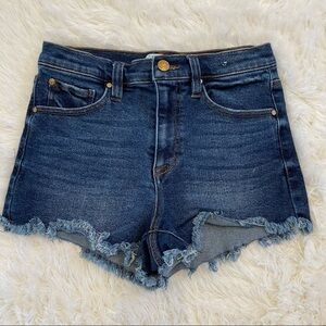 CELEBRITY Pink High Waist Denim Cutoff Jean Shorts size 5 / 27